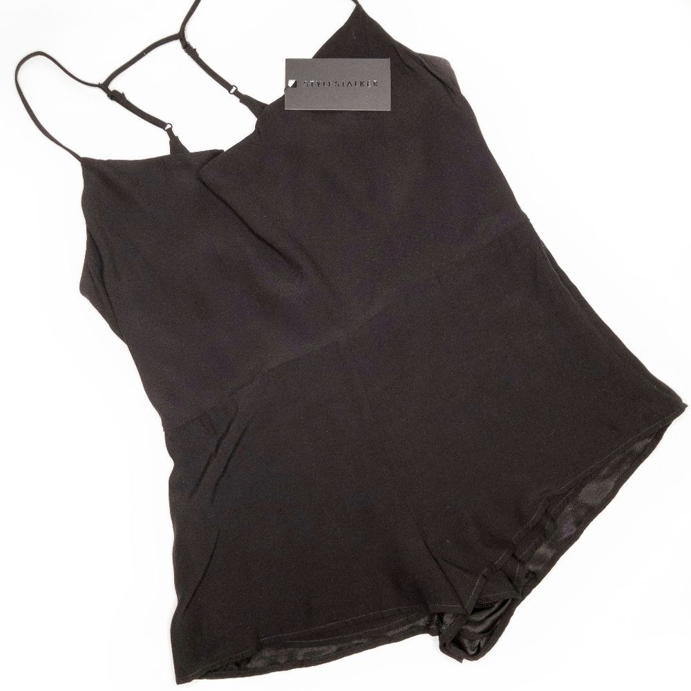 Stylestalker Back‎ Cutout Front Draped Romper Small